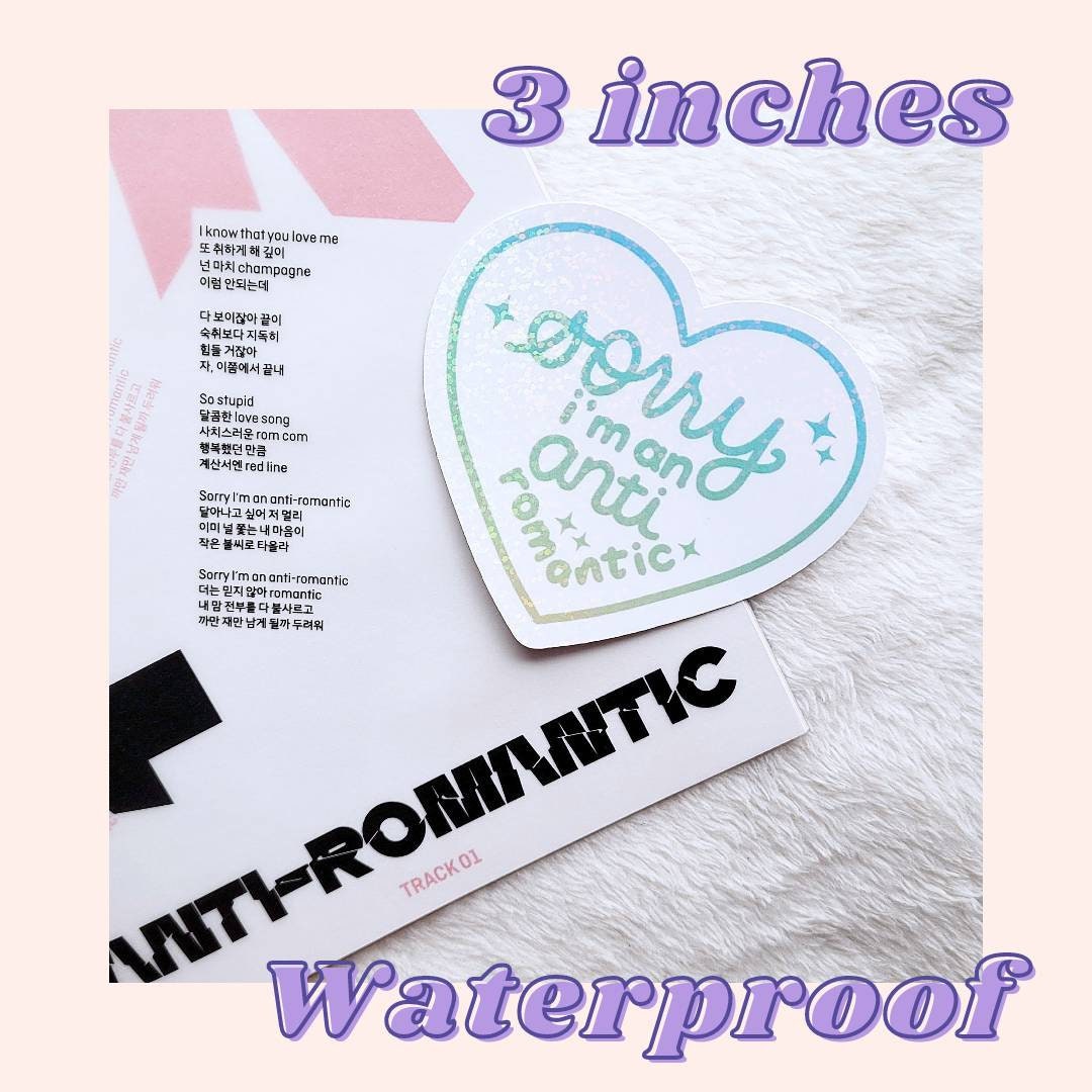 Txt Anti-Romantic Heart Die Cut Sticker