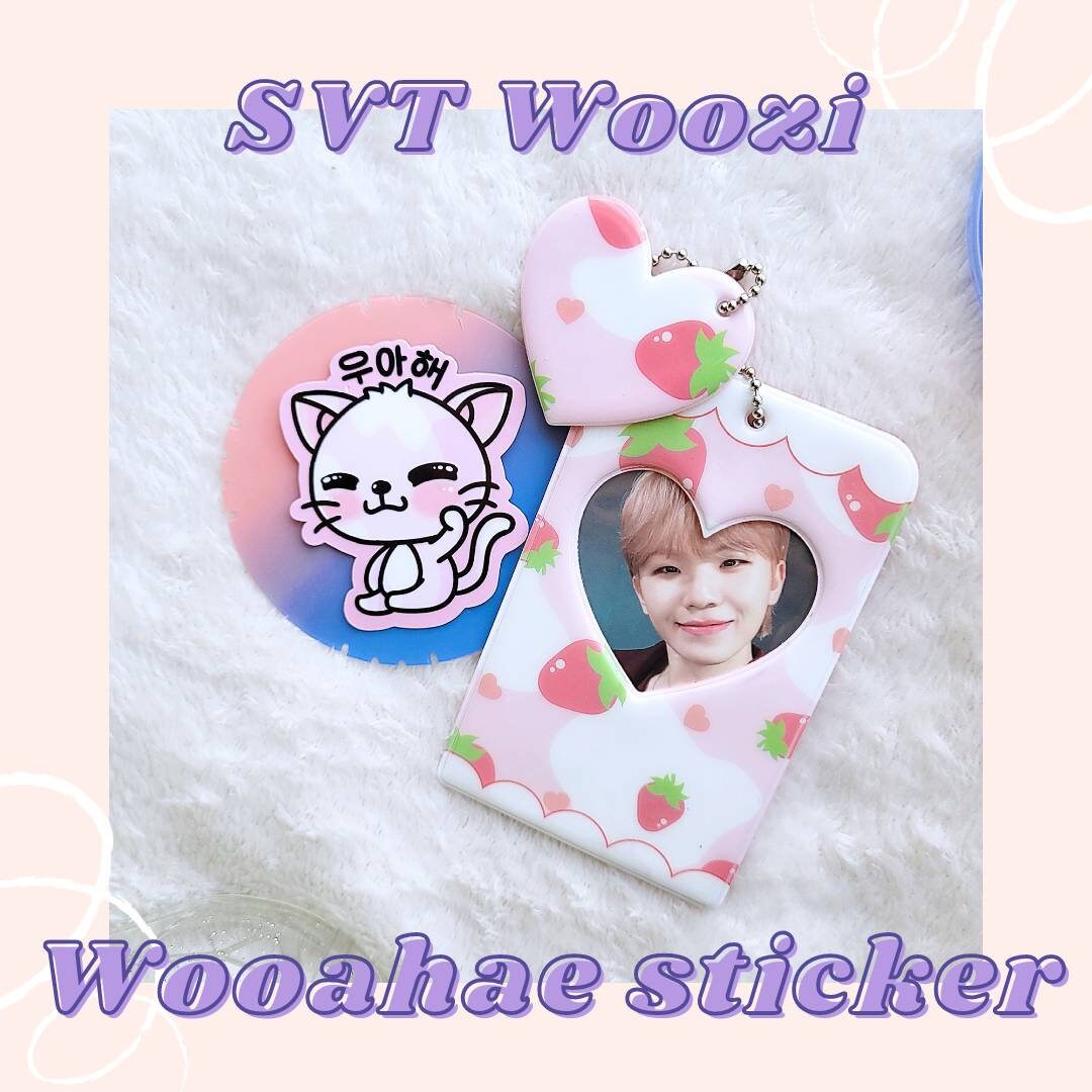 Woozi Cat Die Cut Sticker