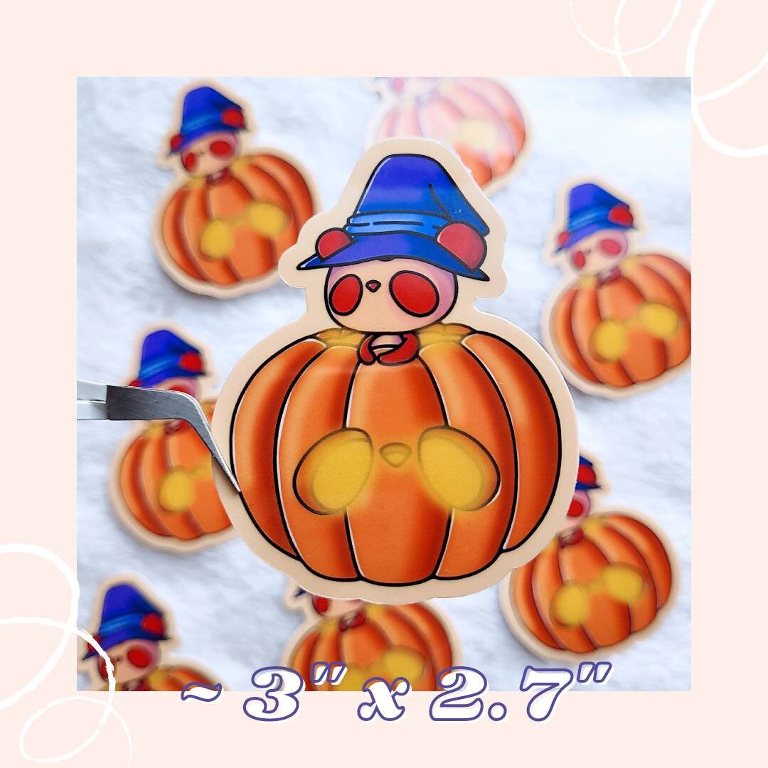 Panda (Melly) Pumpkin Die Cut Sticker