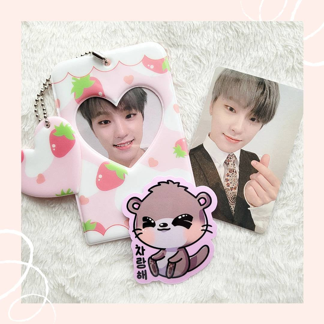 Dino Otter Die Cut Sticker