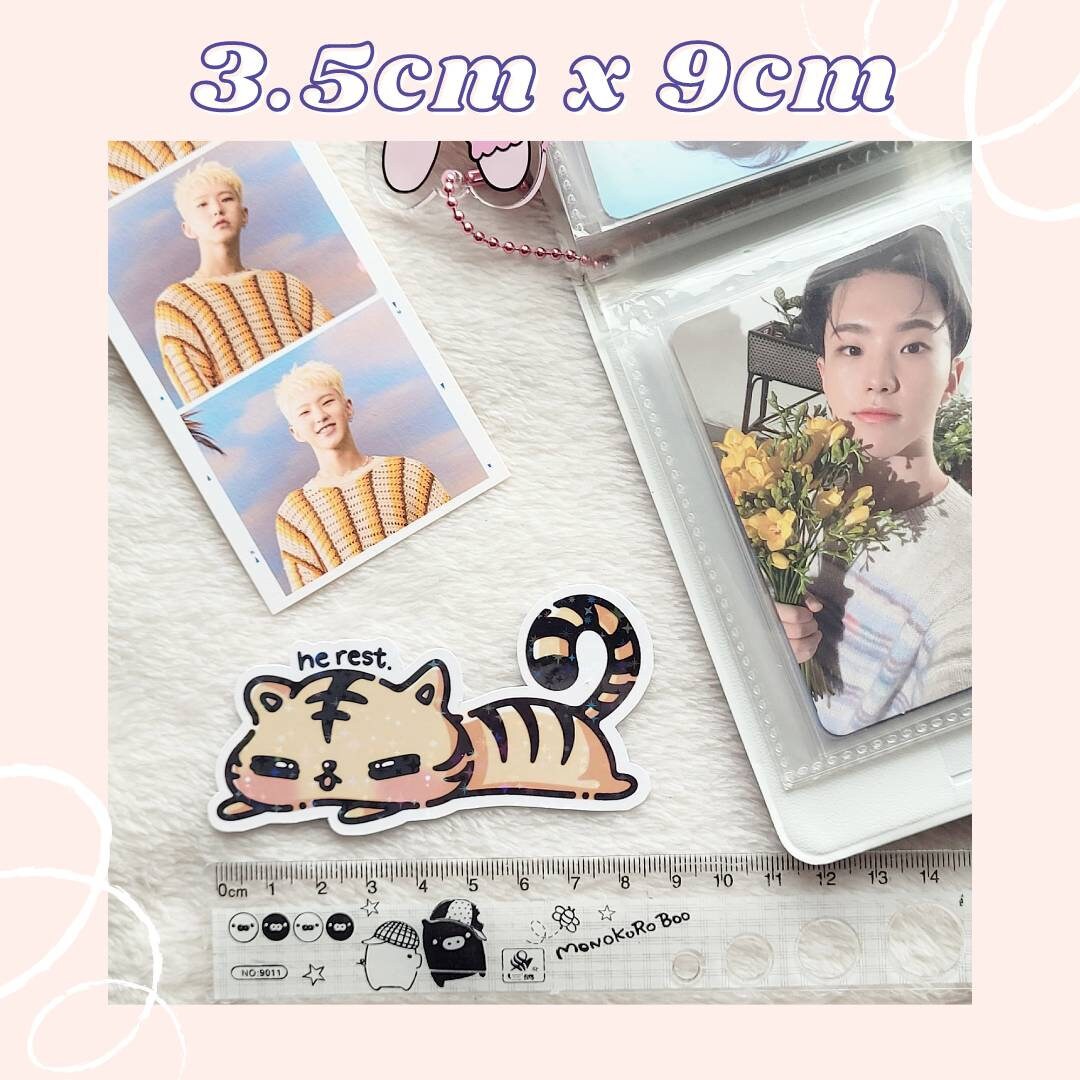 Hoshi Resting Tiger Die Cut Sticker