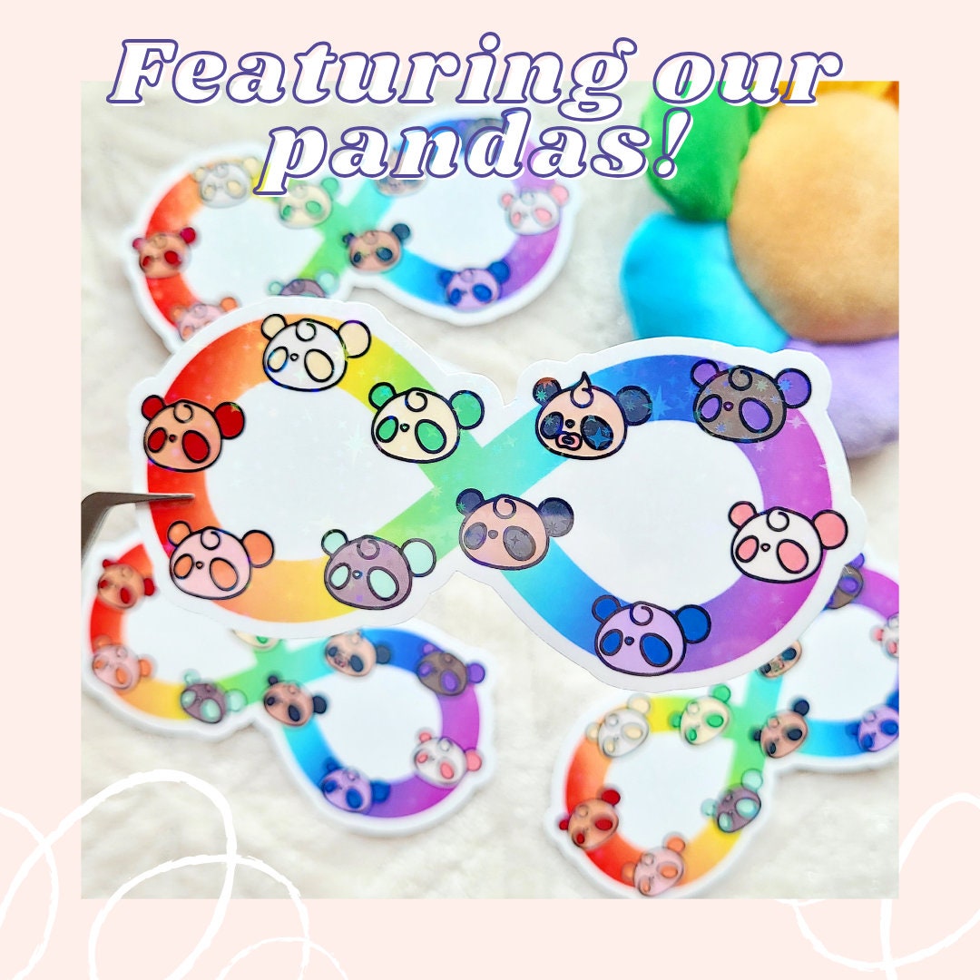 Panda Neurodiversity Die Cut Sticker