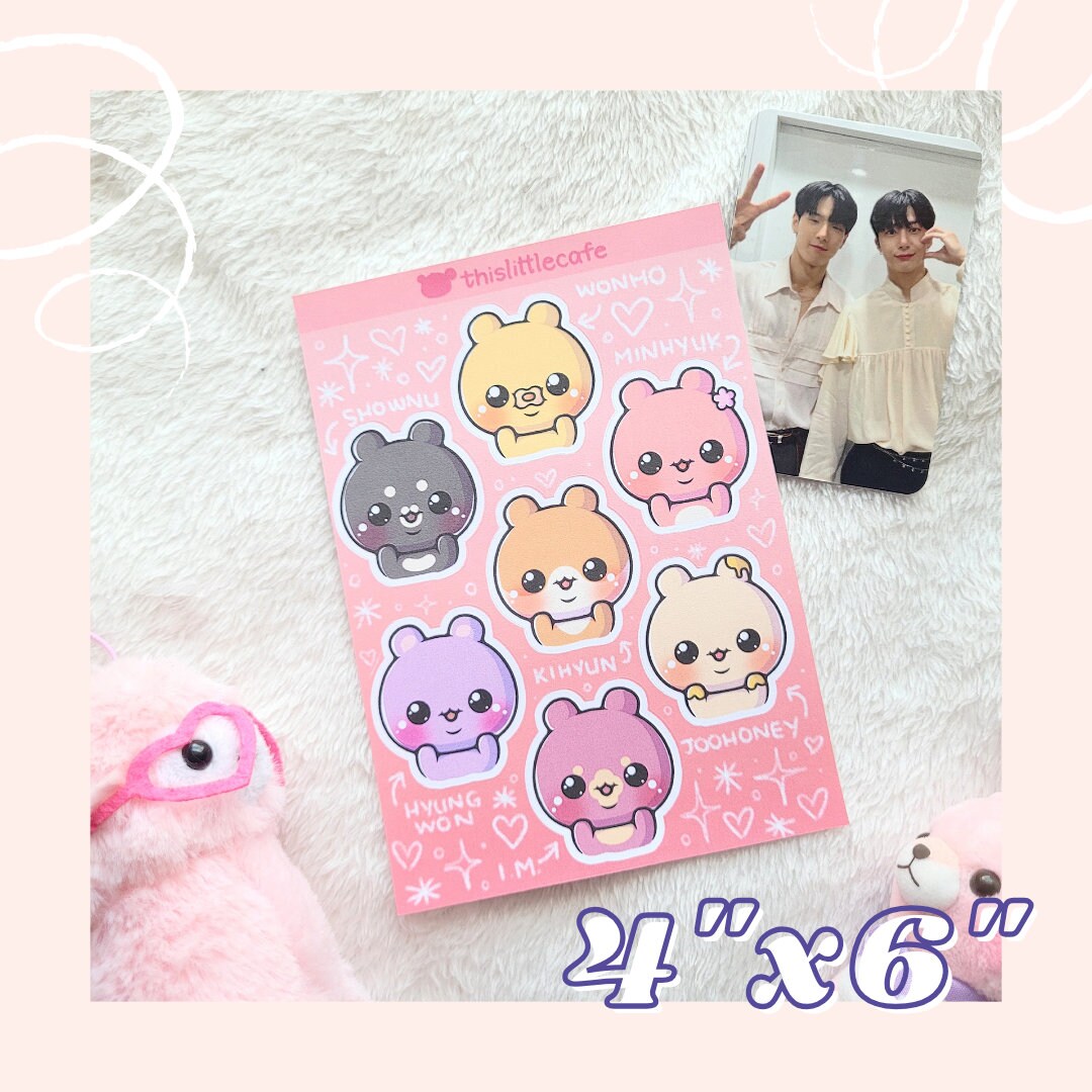 Monsta X Chibi Sticker Sheet