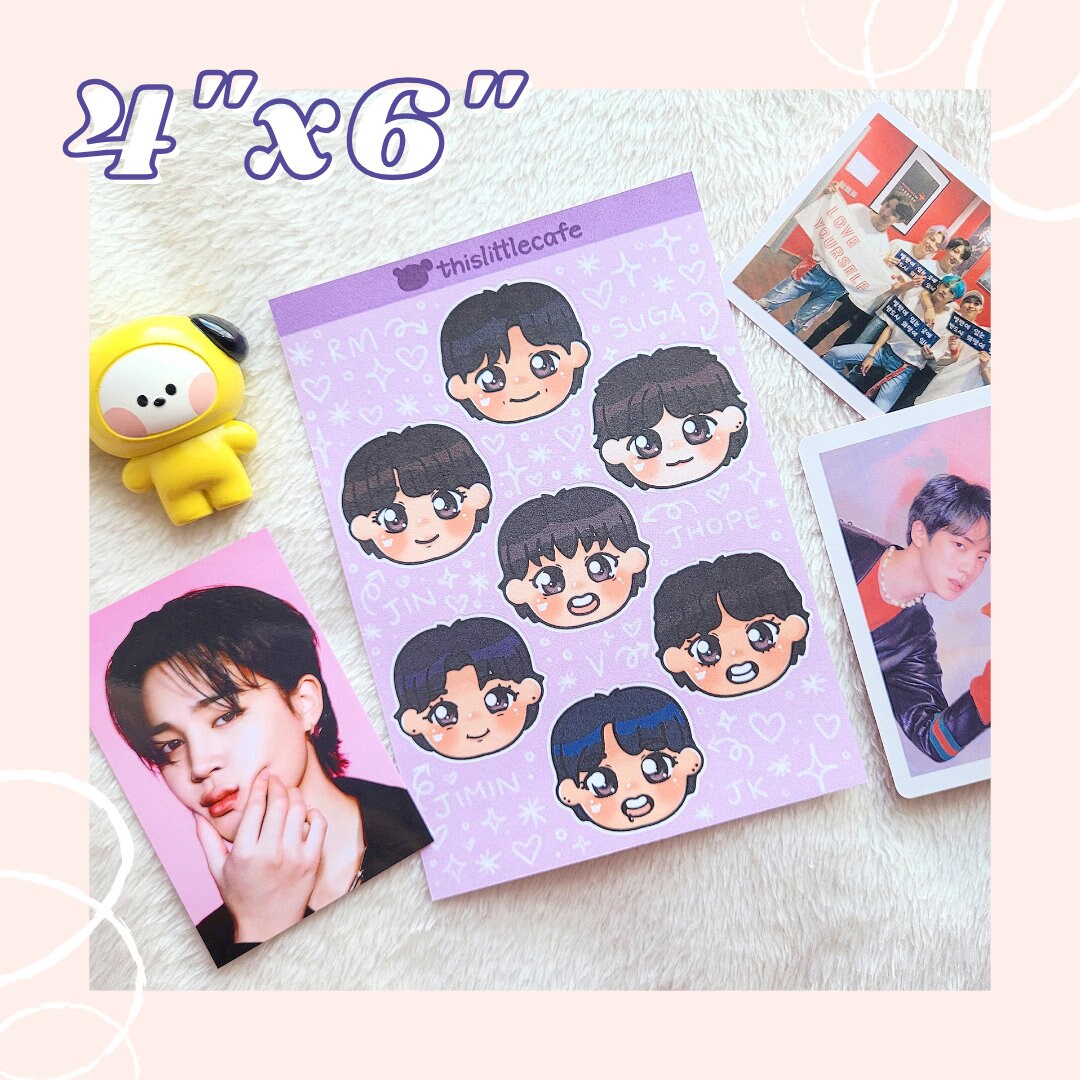 BTS Chibi Sticker Sheet