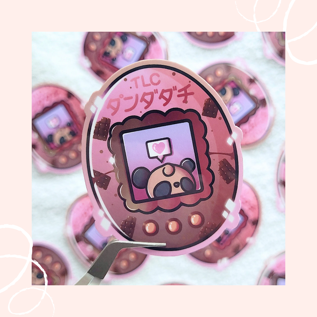 Pandagatchi Die Cut Sticker