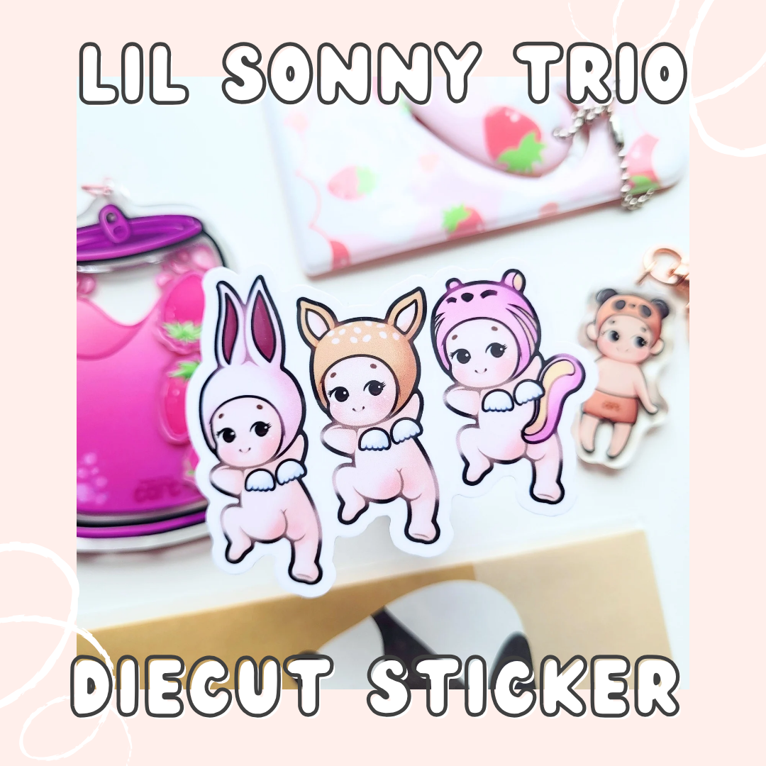 Sonny Animal Trio Die Cut Sticker