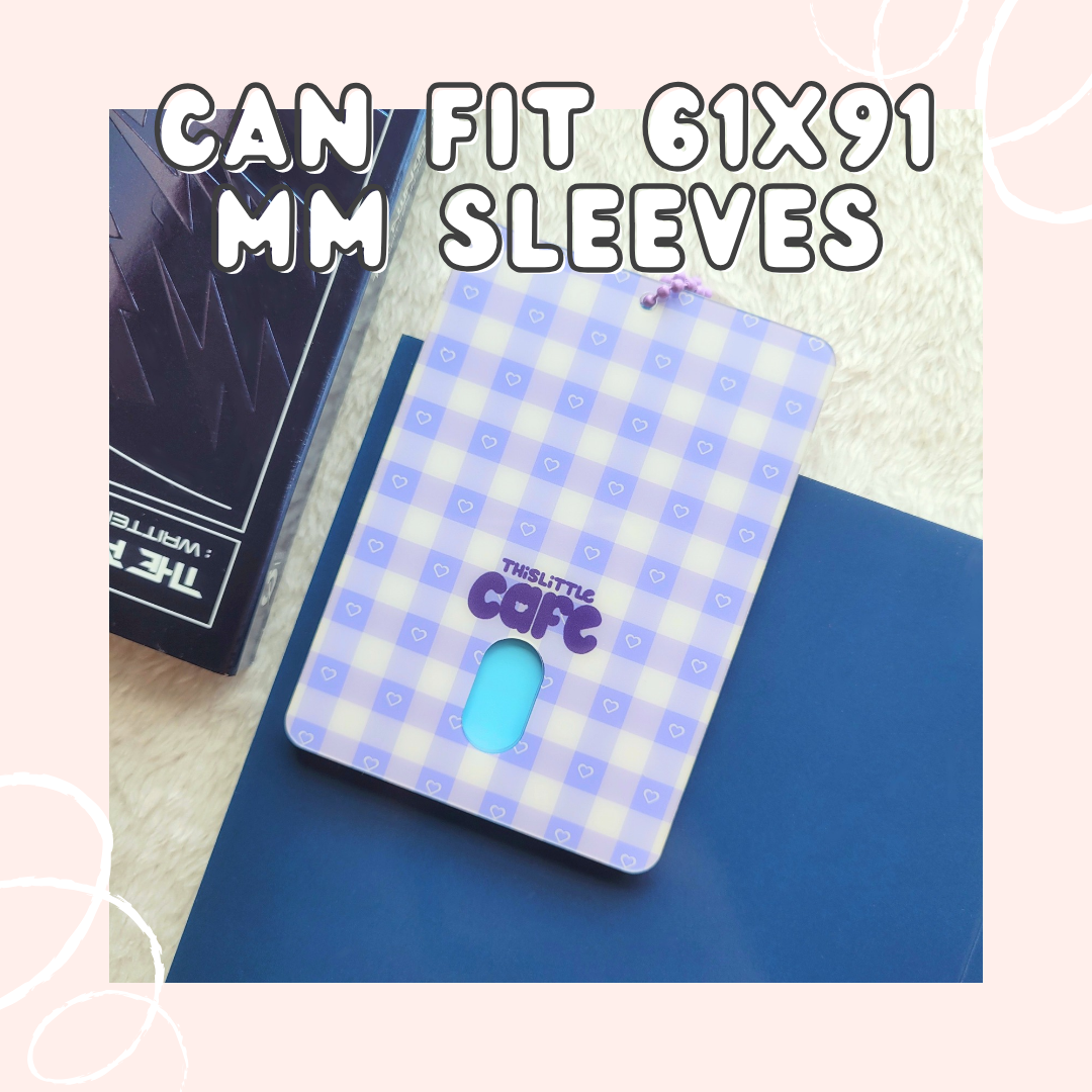Blue Bow Acrylic Photocard Holder (Keychain)