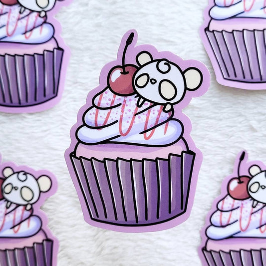 Panda (Nilla) Cupcake Die Cut Sticker