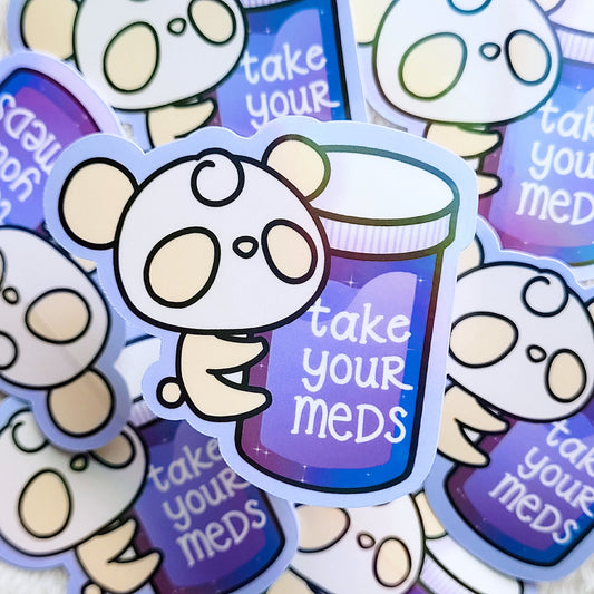 Panda (Nilla) Meds Reminder Die Cut Sticker