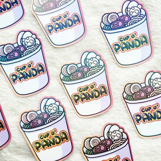 Panda (Nilla) Cup of Ramen Die Cut Sticker