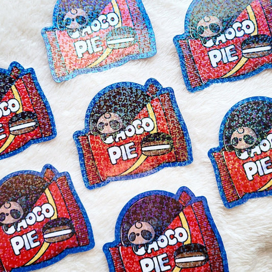 Choco Panda Chocolate Pie Die Cut Sticker