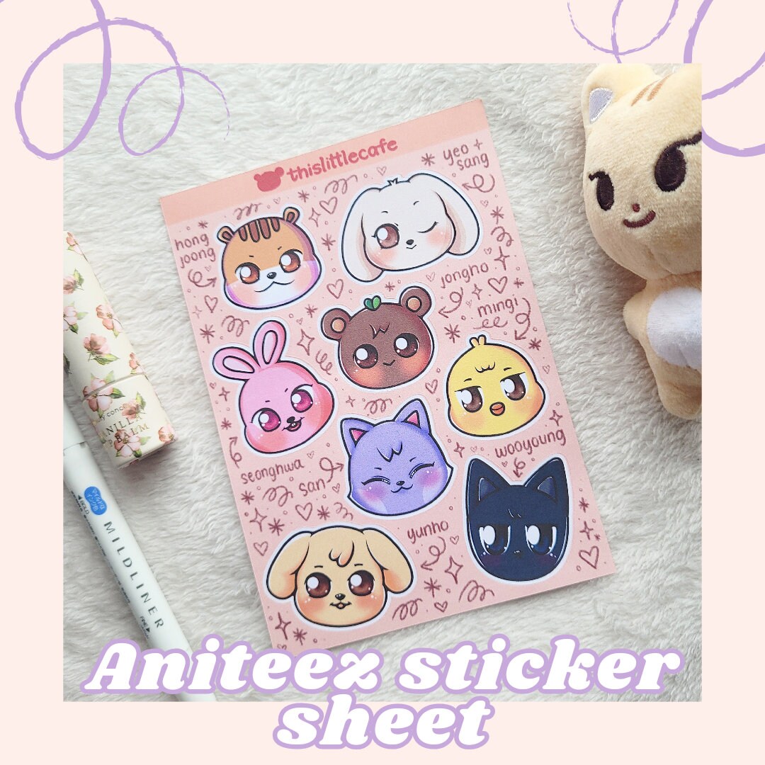 ATEEZ Aniteez Sticker Sheet