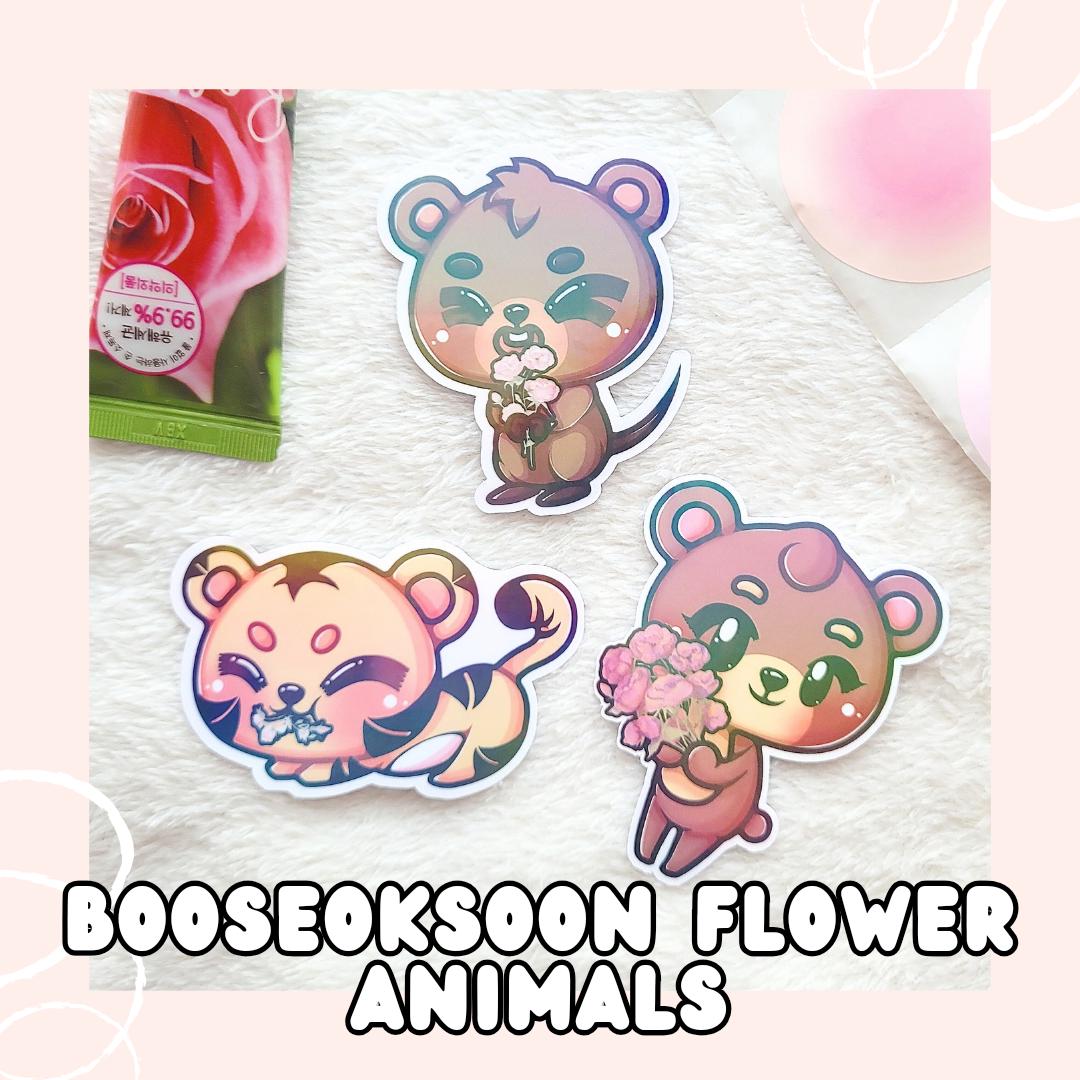 BSS (Booseoksoon) Animal Flowers Die Cut Stickers