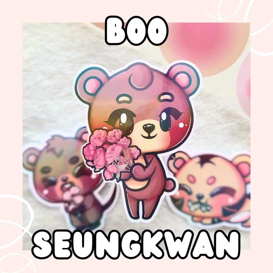 BSS (Booseoksoon) Animal Flowers Die Cut Stickers