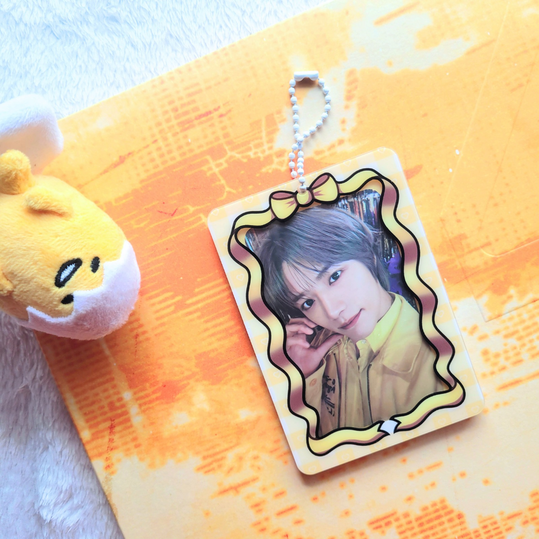 Yellow Bow Acrylic Photocard Holder (Keychain)