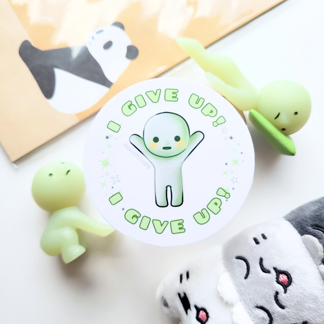 'I Give Up' Die Cut Sticker