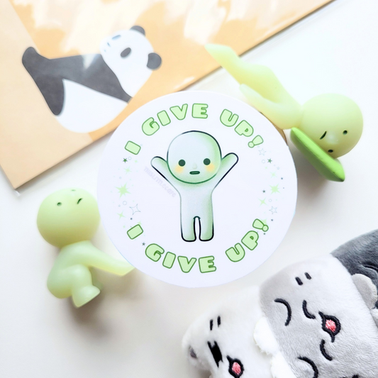 'I Give Up' Die Cut Sticker