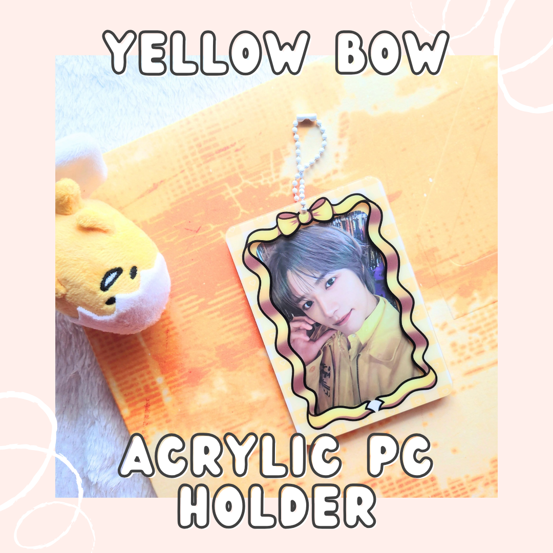 Yellow Bow Acrylic Photocard Holder (Keychain)