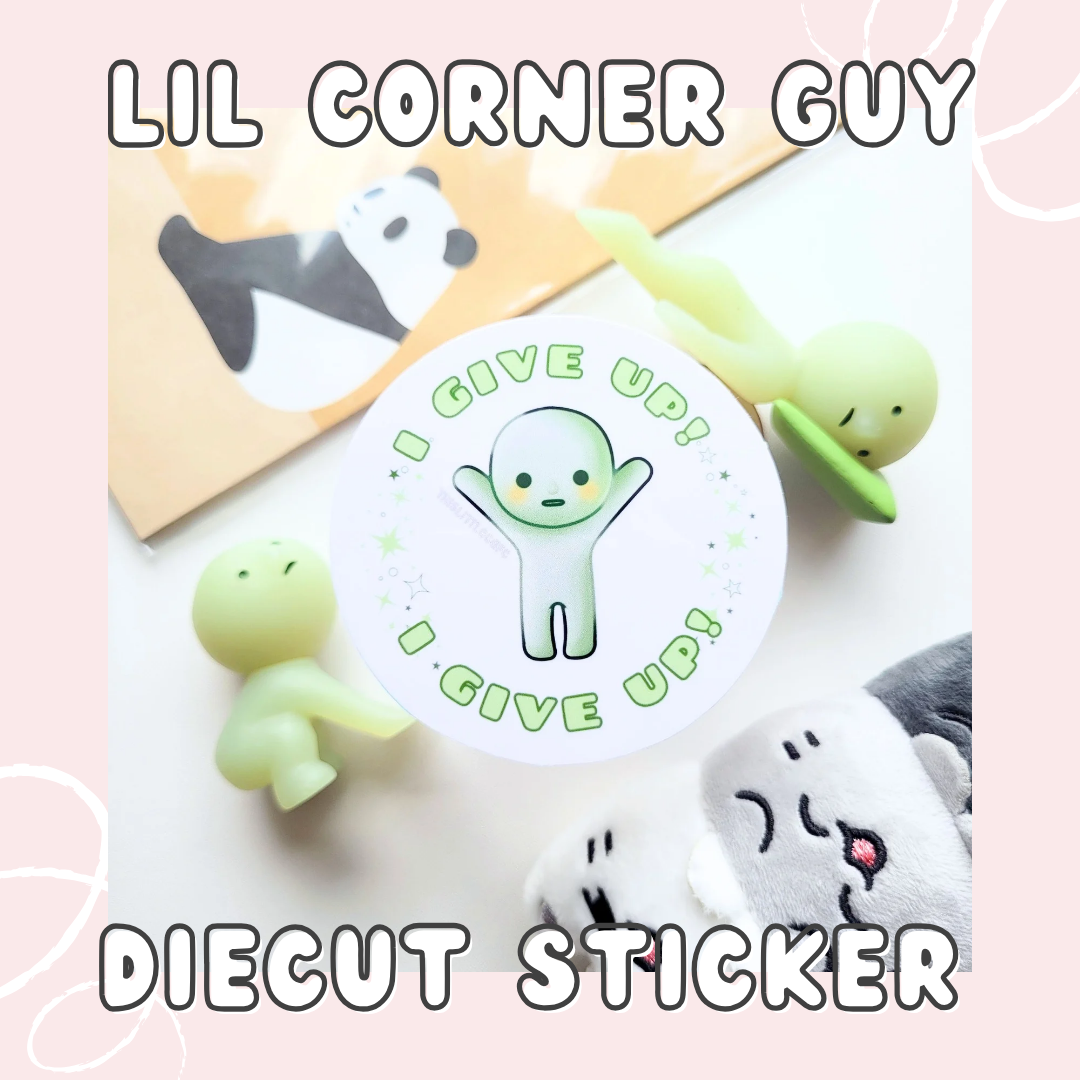 'I Give Up' Die Cut Sticker