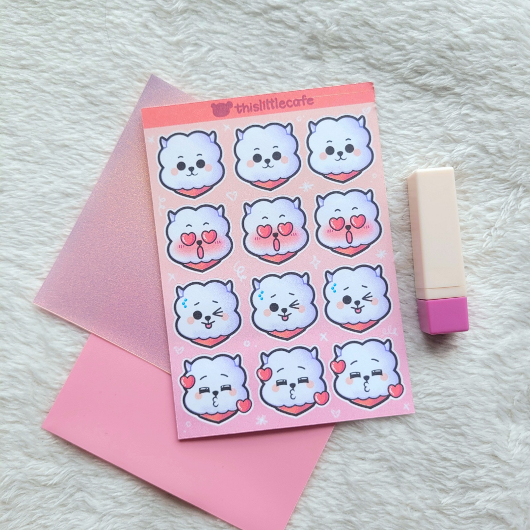 Jin (RJ) Sticker Sheet