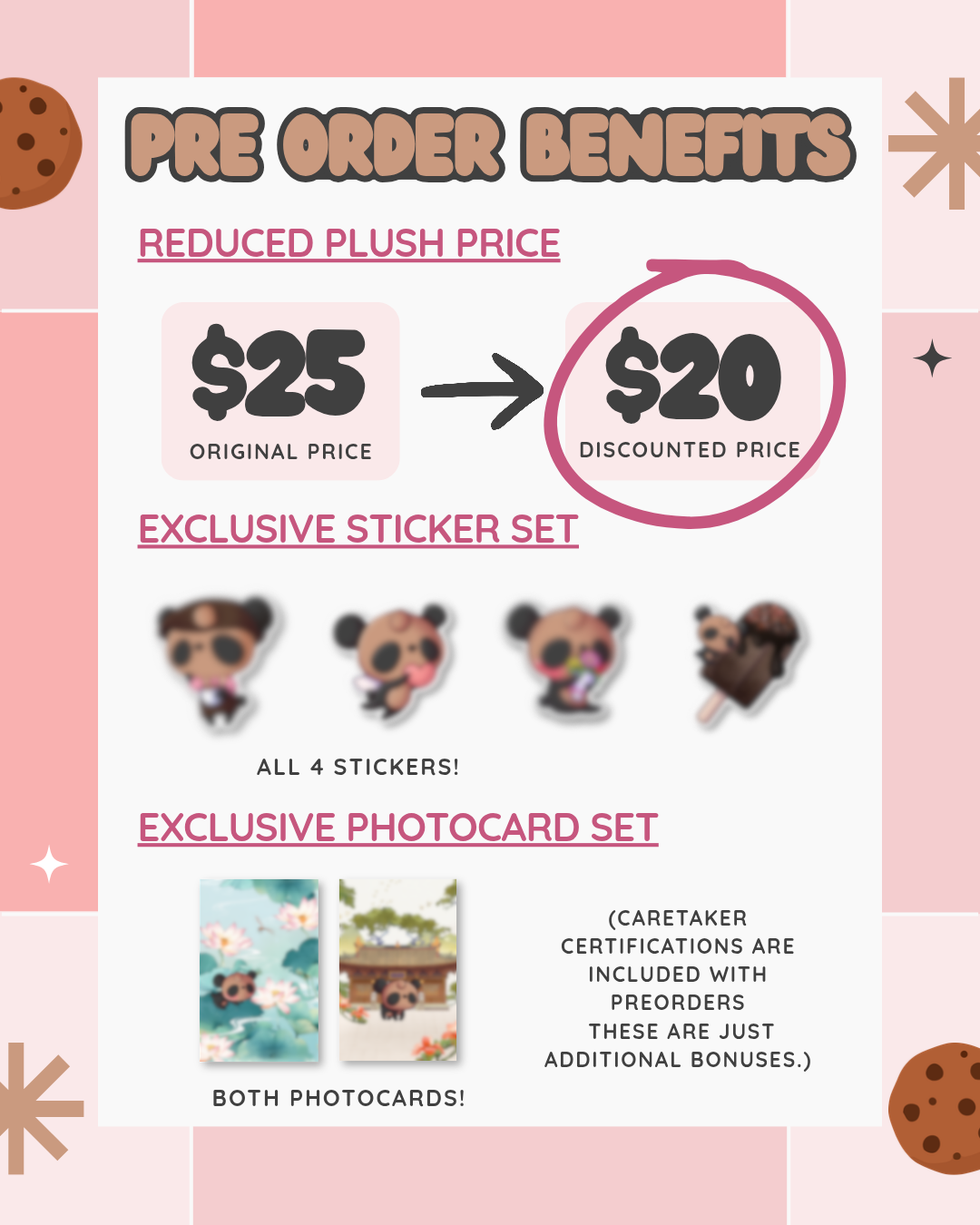 Choco Panda Plushie (PREORDER)
