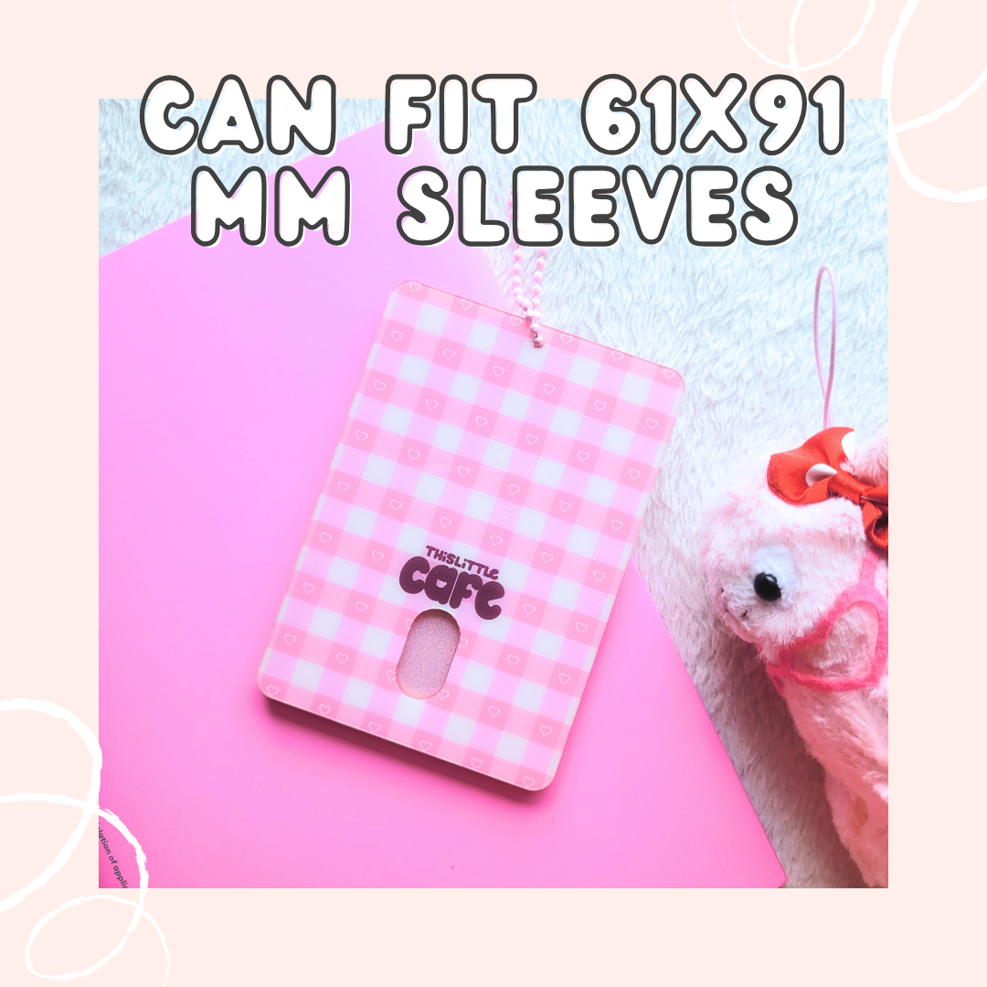 Pink Bow Acrylic Photocard Holder (Keychain)