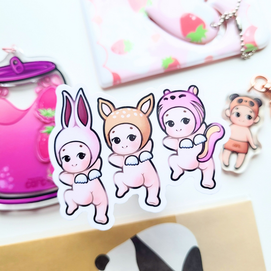 Sonny Animal Trio Die Cut Sticker